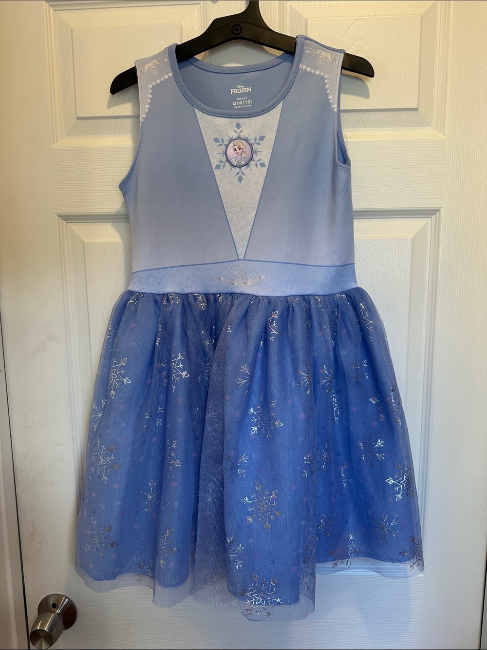 Disney Light Blue & Royal Blue Elsa Frozen Dress with Snowflake Tulle